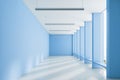 Blue loft empty room corridor Royalty Free Stock Photo