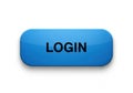 Blue login button isolated on white background Royalty Free Stock Photo