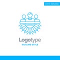 Blue Logo design for Allocation, group, human, management, outso