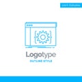 Blue Logo design for Api, app, coding, developer, software. Busi Royalty Free Stock Photo