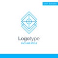 Blue Logo design for Arrange, design, layers, stack, layer. Busi
