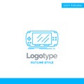 Blue Logo design for Console, device, game, gaming, psp. Busines