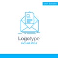 Blue Logo design for mail, contract, letter, email, briefing. Bu