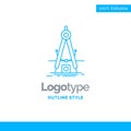 Blue Logo design for Design, measure, product, refinement, Devel