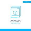 Blue Logo design for software, App, application, file, program Royalty Free Stock Photo