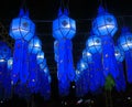 Blue Loikrathong lantern