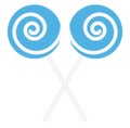 Blue lollipop, icon