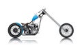 BLUE LONG CHOPPER Royalty Free Stock Photo