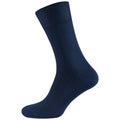 Blue long voluminous cotton sock, on a white background Royalty Free Stock Photo