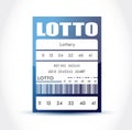 blue lotto ticket illustration design Royalty Free Stock Photo