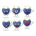 Blue love gummy candy cartoon designs as a cute angel character