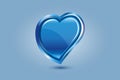 Blue love heart logo vector image