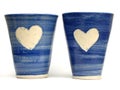 Blue love mugs