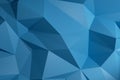 Blue low poly background 3d render color