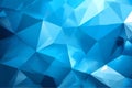 Blue Low-Poly Geometric Abstract Background Royalty Free Stock Photo