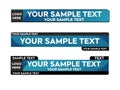 Blue Lower third vector design with overlay strip text video. News Lower Thirds Pack Template. Vector illustration.