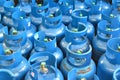Blue LPG tank Royalty Free Stock Photo