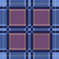 Blue lumberjack. Traditional tartan. Seamless Scottish plaid checkered vector pattern.