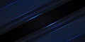 Blue luminous lines and highlights on black carbon fiber techno background. Dark carbon fiber on technology background. Royalty Free Stock Photo