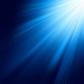 Blue luminous rays. EPS 8 Royalty Free Stock Photo