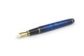 Blue luxury fountain pen Royalty Free Stock Photo
