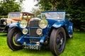 Blue luxury vintage Alvis sports car