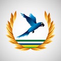 Blue macaw brazil olympic games emblem