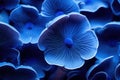 Blue macro mushroom. Generate Ai