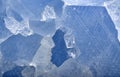 Blue macro texture of calcite mineral