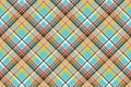 Blue madras pixel texture color fabric seamless pattern