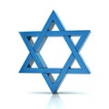 Blue Magen David 3d illustration Royalty Free Stock Photo