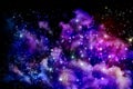 Blue and magenta nebula