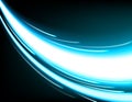 Blue magic color light curved lines