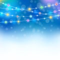 Blue magic holiday background