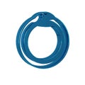 Blue Magic symbol of Ouroboros icon isolated on transparent background. Snake biting its own tail. Animal and infinity