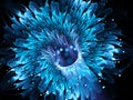 Blue magical wormhole fractal Royalty Free Stock Photo