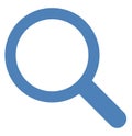 Blue magnifier, icon Royalty Free Stock Photo
