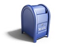 Blue mail box. 3D Icon Royalty Free Stock Photo