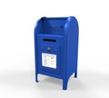 Blue Mail Box Royalty Free Stock Photo