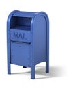 Blue mailbox Royalty Free Stock Photo