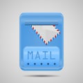 Blue mailbox Royalty Free Stock Photo