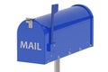 Blue Mailbox Royalty Free Stock Photo
