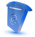 Blue mailbox symbol Royalty Free Stock Photo