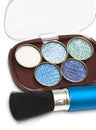 Blue make-up eyeshadows Royalty Free Stock Photo