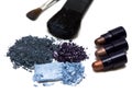 Blue make-up eyeshadows Royalty Free Stock Photo