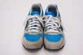 Blue male shoes front Royalty Free Stock Photo