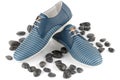 Blue male shoes Royalty Free Stock Photo