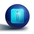 Blue Male toilet icon isolated on white background. WC sign. Washroom. Blue circle button. Vector Royalty Free Stock Photo