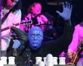 Blue Man Group performs Royalty Free Stock Photo