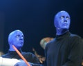 Blue Man Group performs Royalty Free Stock Photo